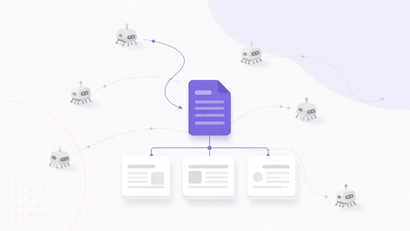 Fichier llms.txt à la racine d'un site, atteint par un seul crawler parmi plusieurs robots