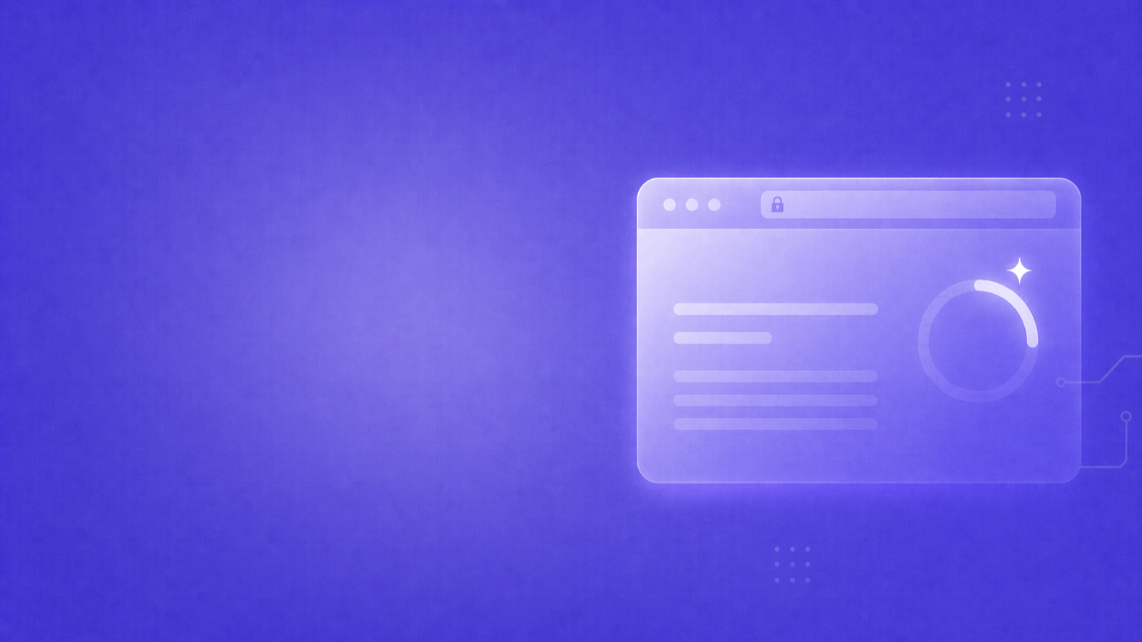 NovaUp — création site web Lighthouse 100 : fenêtre de navigateur stylisée avec cadenas SSL et jauge Lighthouse au score parfait, étoile de qualité, sur fond violet brand