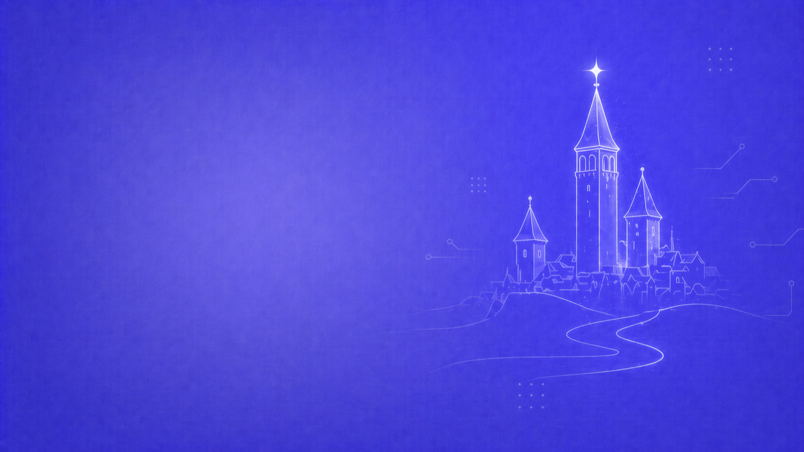 NovaUp — Agence SEO Fribourg : silhouette stylisée des tours médiévales de la vieille ville avec étoile lumineuse et courbe de la Sarine, sur fond violet brand